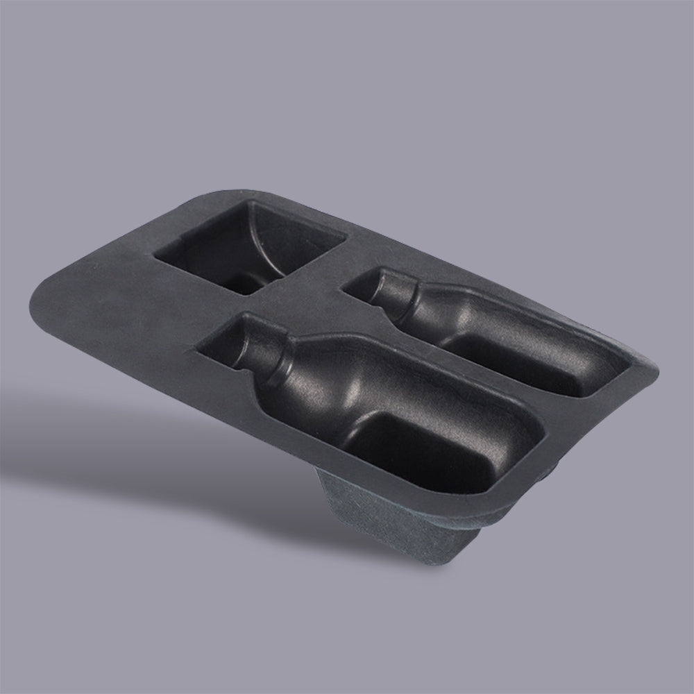 Black Bagasse Molded Pulp Skincare Inner Tray - Otarapack