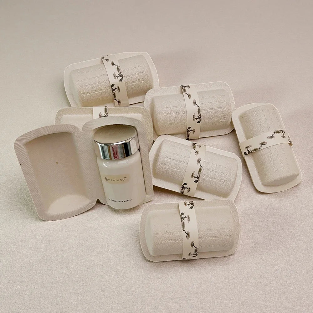 Leather Texture Pulp Biodegradable Cosmetics Packaging - Otarapack
