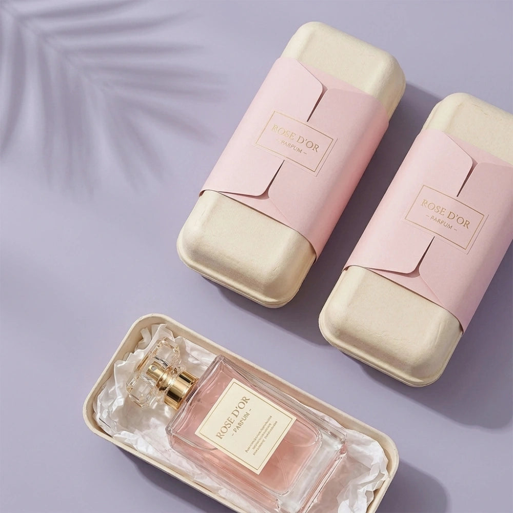Tissue Lined Molded Pulp Perfume Packaging