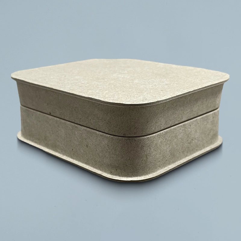 Wheat-Colored Tea Box Made from Sugarcane Pulp - Otarapack