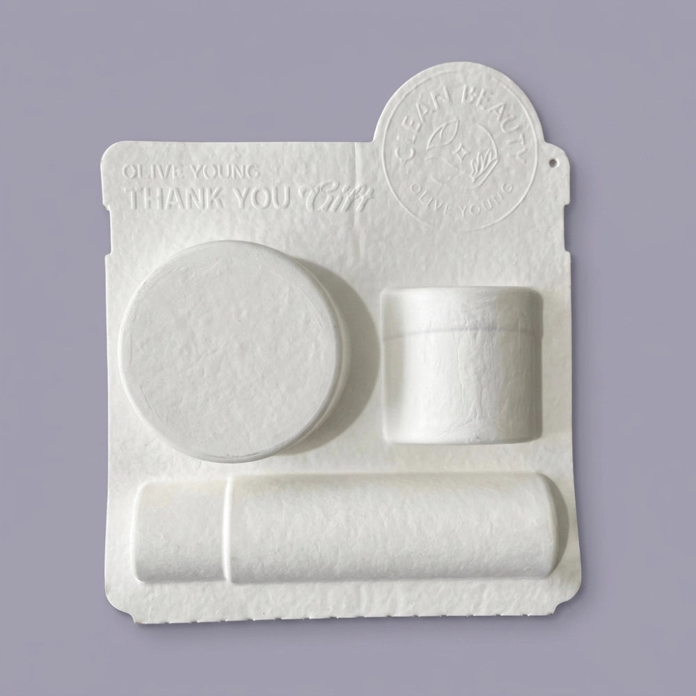 White Skincare Clamshell Eco Friendly Cosmetics Box