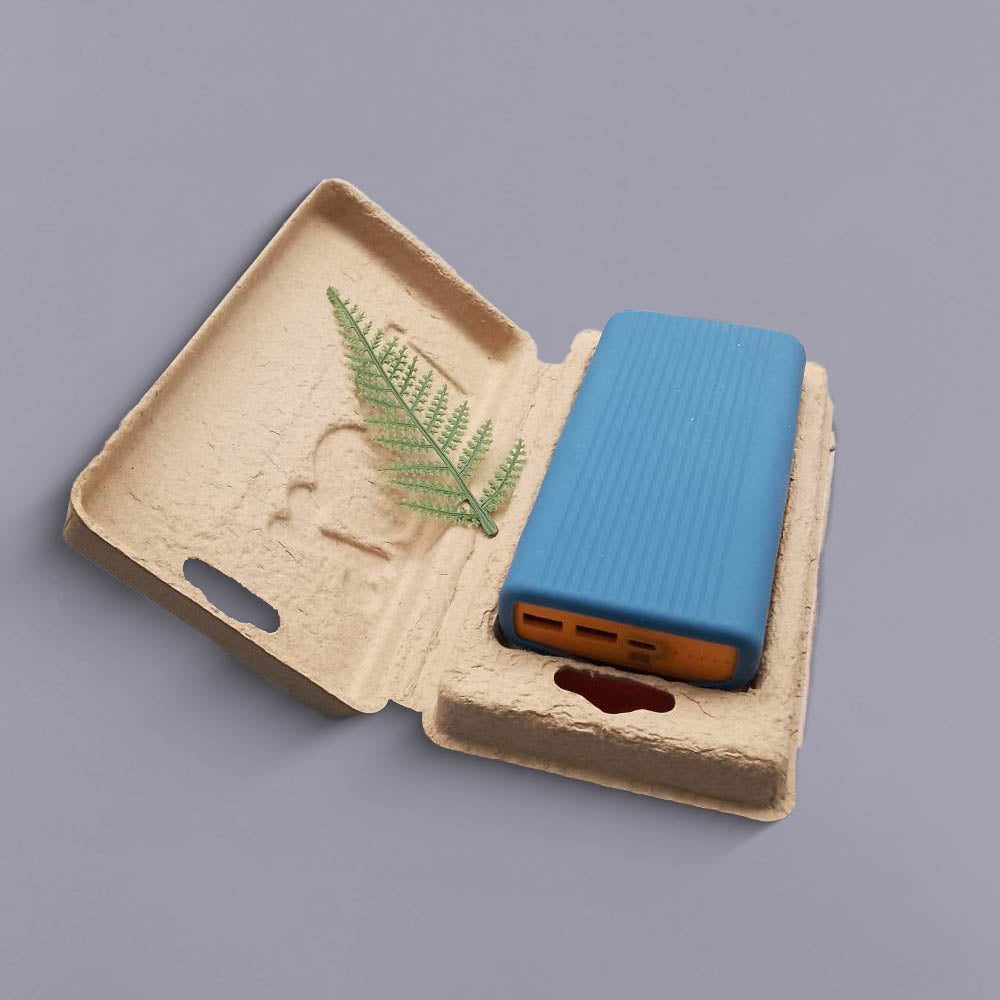 Dry Press Brown Molded Pulp Insert for Power Bank - Otarapack