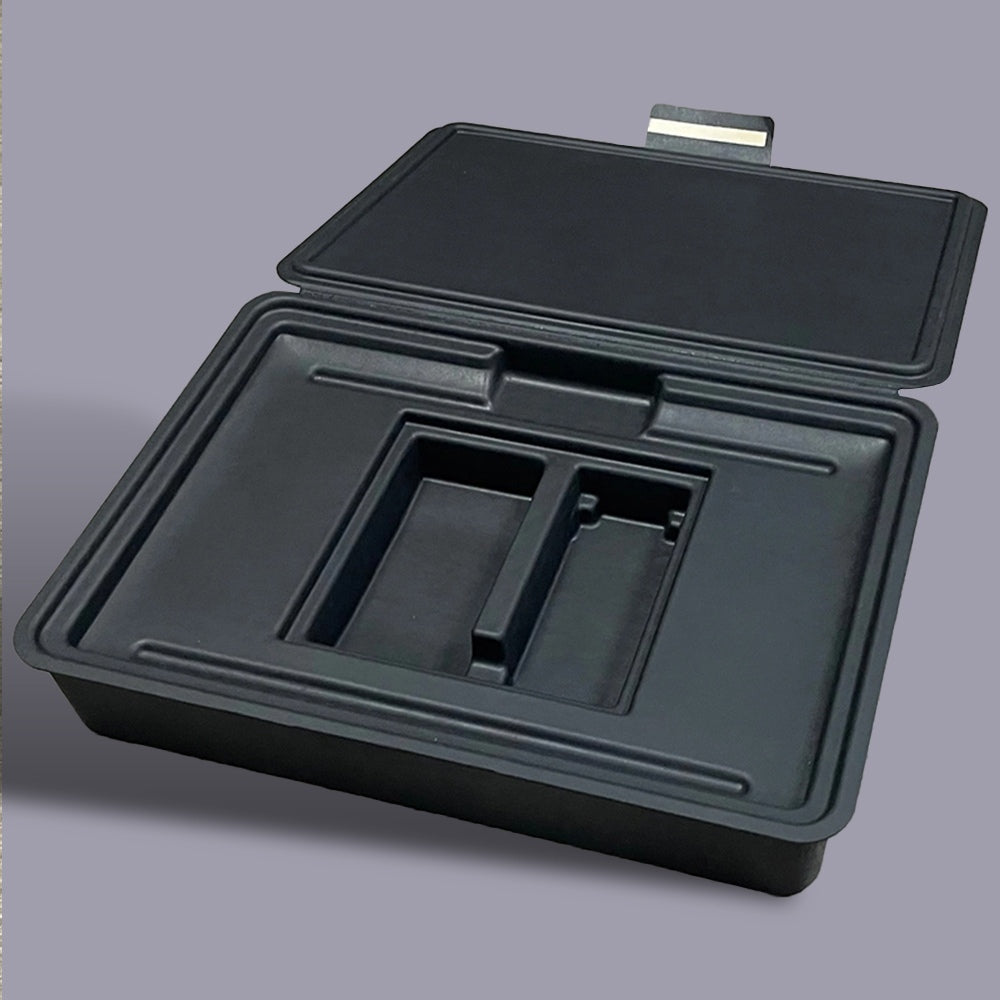 Black Sugarcane Clamshell Electronic Gift Eco Packaging - Otarapack