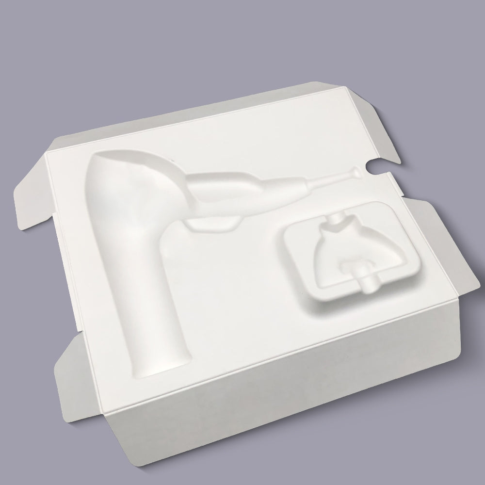 Popular White Pulp Paper Inner Tray Hair Dryer Bagasse Pulp Molded Tray - Otarapack