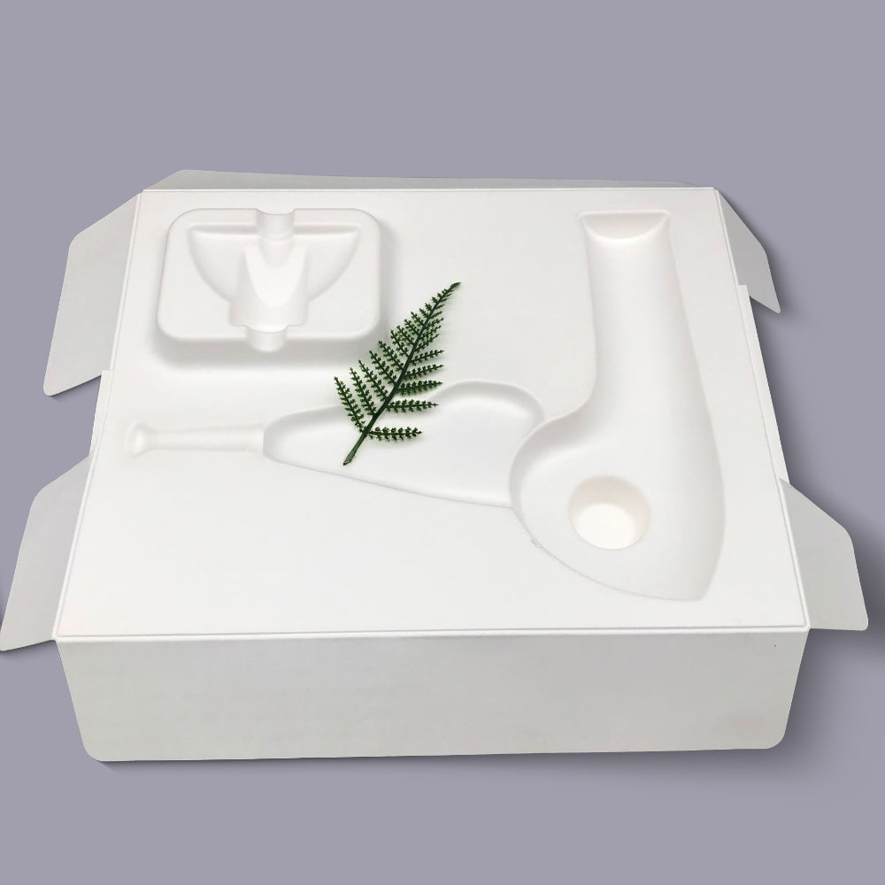 Popular White Pulp Paper Inner Tray Hair Dryer Bagasse Pulp Molded Tray - Otarapack