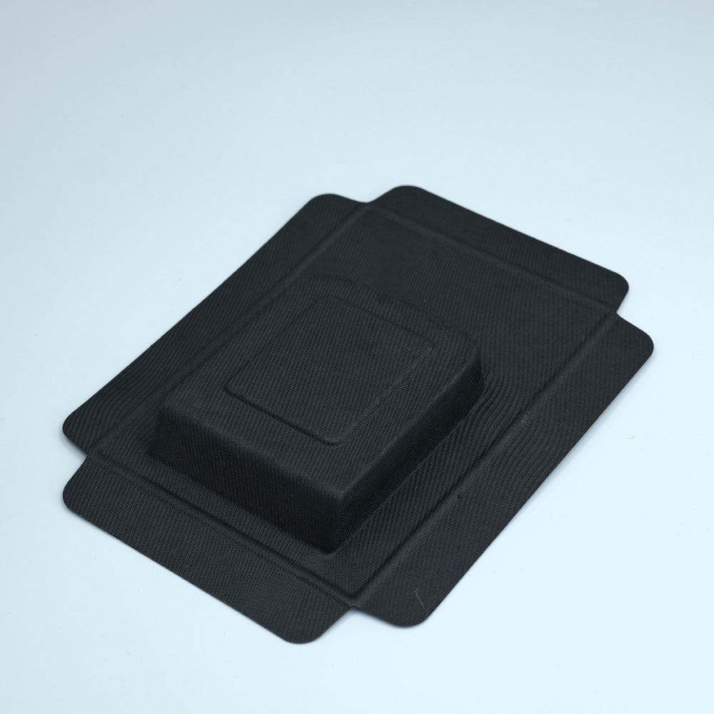 Eco-Friendly True Wireless Earbuds Biodegradable Black Paper Molded Inner Tray - Otarapack