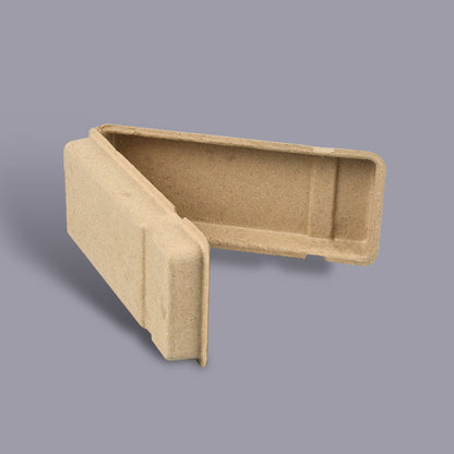Rectangular Wheat Color Clamshell Molded Pulp Food Box - Otarapack
