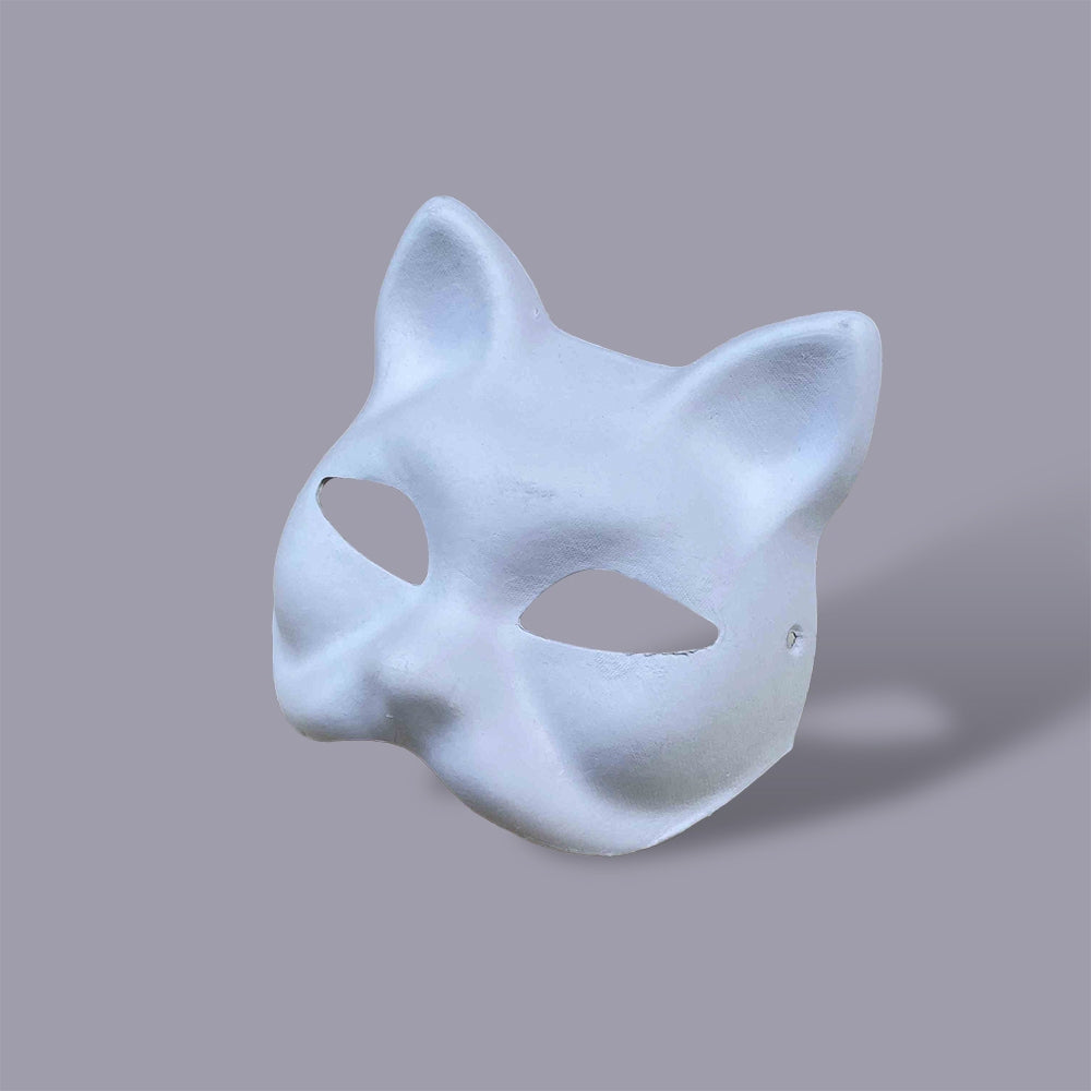 DIY Molded Pulp Mask Prom Cat Face Mask Blank Kids Hand-painted - Otarapack