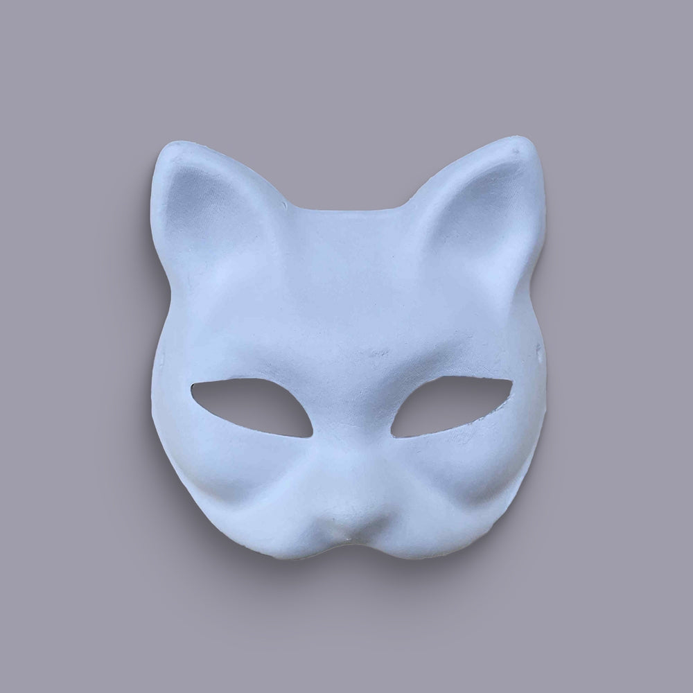 DIY Molded Pulp Mask Prom Cat Face Mask Blank Kids Hand-painted - Otarapack