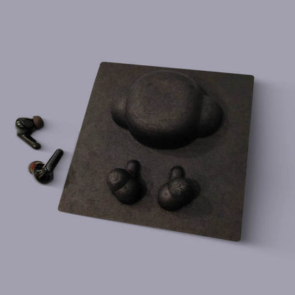 Black Pulp Molded Headphone Packaging - Otarapack