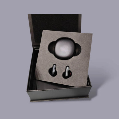 Black Pulp Molded Headphone Packaging - Otarapack