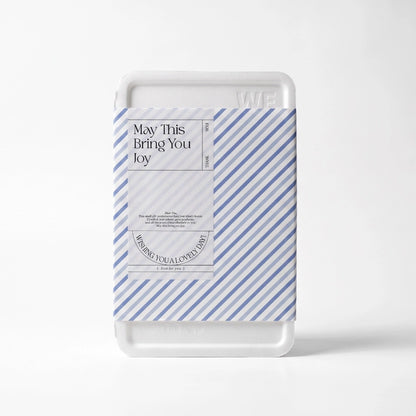 Luxury Blue Stripe Sustainable Perfume Box Suppliers
