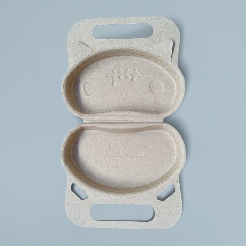 Cat Shaped Pulp Flip Top Biodegradable Pet Packaging - Otarapack