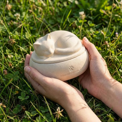 Lying Cat Biodegradable Pet Urn Wholesale - Otarapack