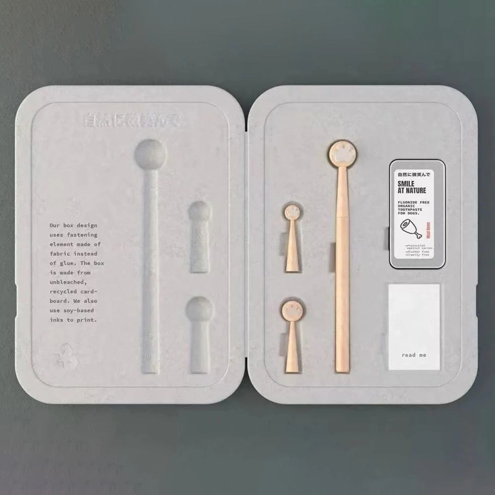 Grey Pulp Clamshell Biodegradable Toothbrush Packaging - Otarapack