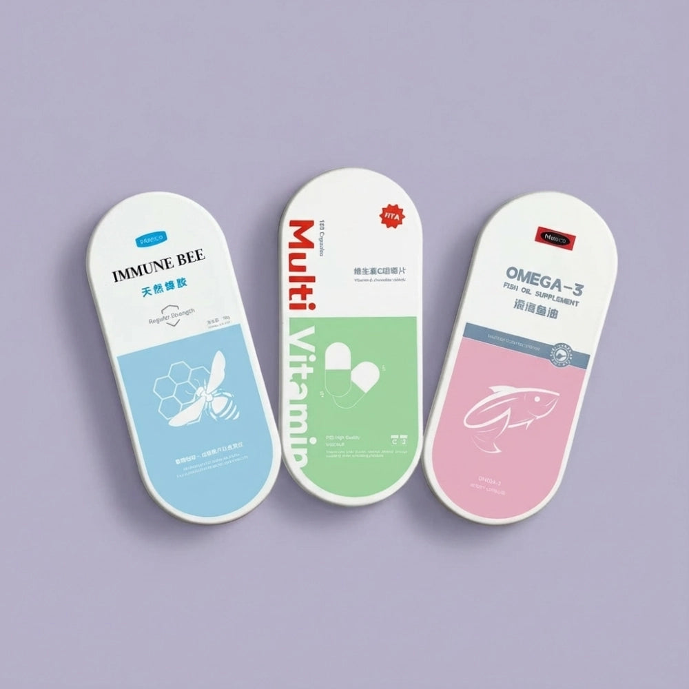 Natural Fish Oil Softgel Capsule-Shaped Molded Pulp Packaging - Otarapack