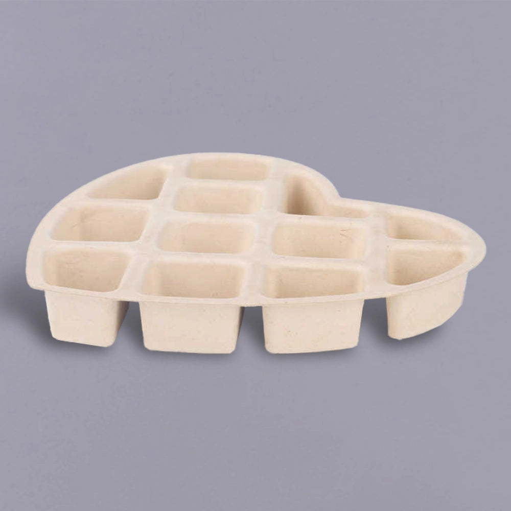 Compostable Heart-Shaped Chocolate Molded Pulp Tray - Otarapack