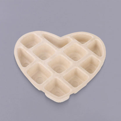Compostable Heart-Shaped Chocolate Molded Pulp Tray - Otarapack