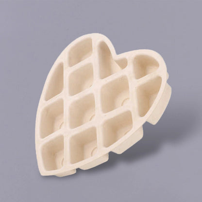 Compostable Heart-Shaped Chocolate Molded Pulp Tray - Otarapack