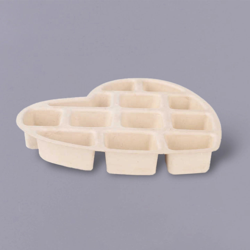 Compostable Heart-Shaped Chocolate Molded Pulp Tray - Otarapack