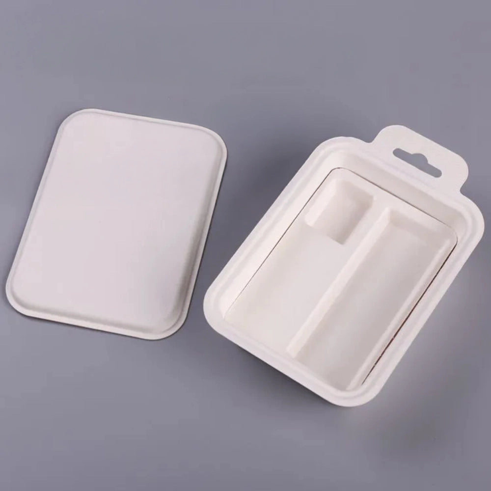Custom Sugarcane Molded Pulp Beauty Skincare Box Packaging With Lid - Otarapack