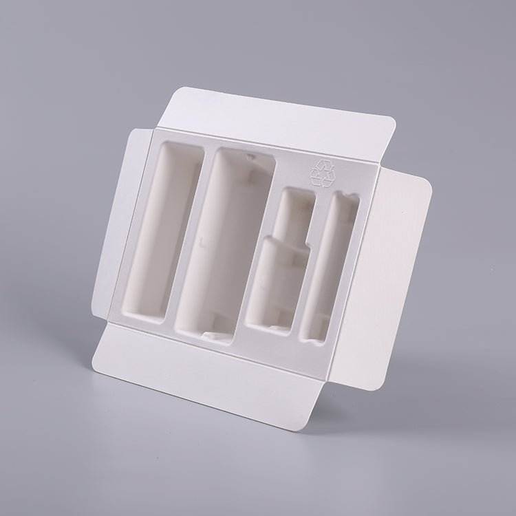 Recycled Biodegradable Insert Skin Care 4 Bottle Paper Blister - Otarapack