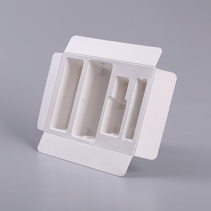Recycled Biodegradable Insert Skin Care 4 Bottle Paper Blister - Otarapack