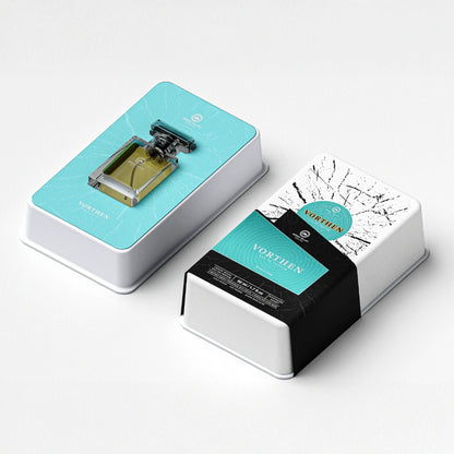 Teal Tree Ring Molded Pulp Perfume Box