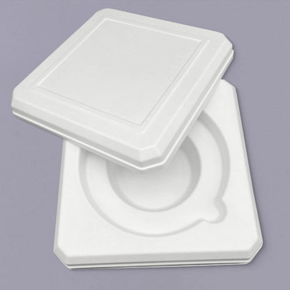 Natural Sustainable White Fiber Tea Box with Lid - Otarapack