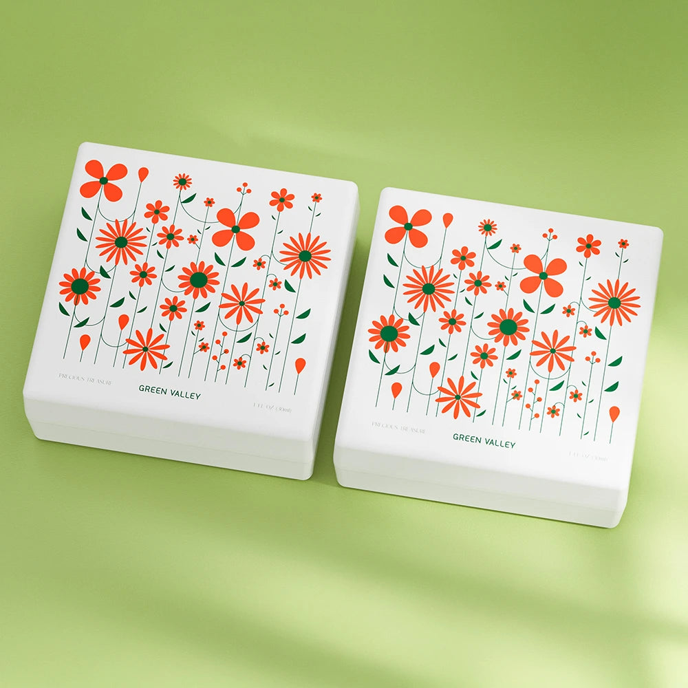 Orange Daisy Print Molded Pulp Perfume Gift Box - Otarapack