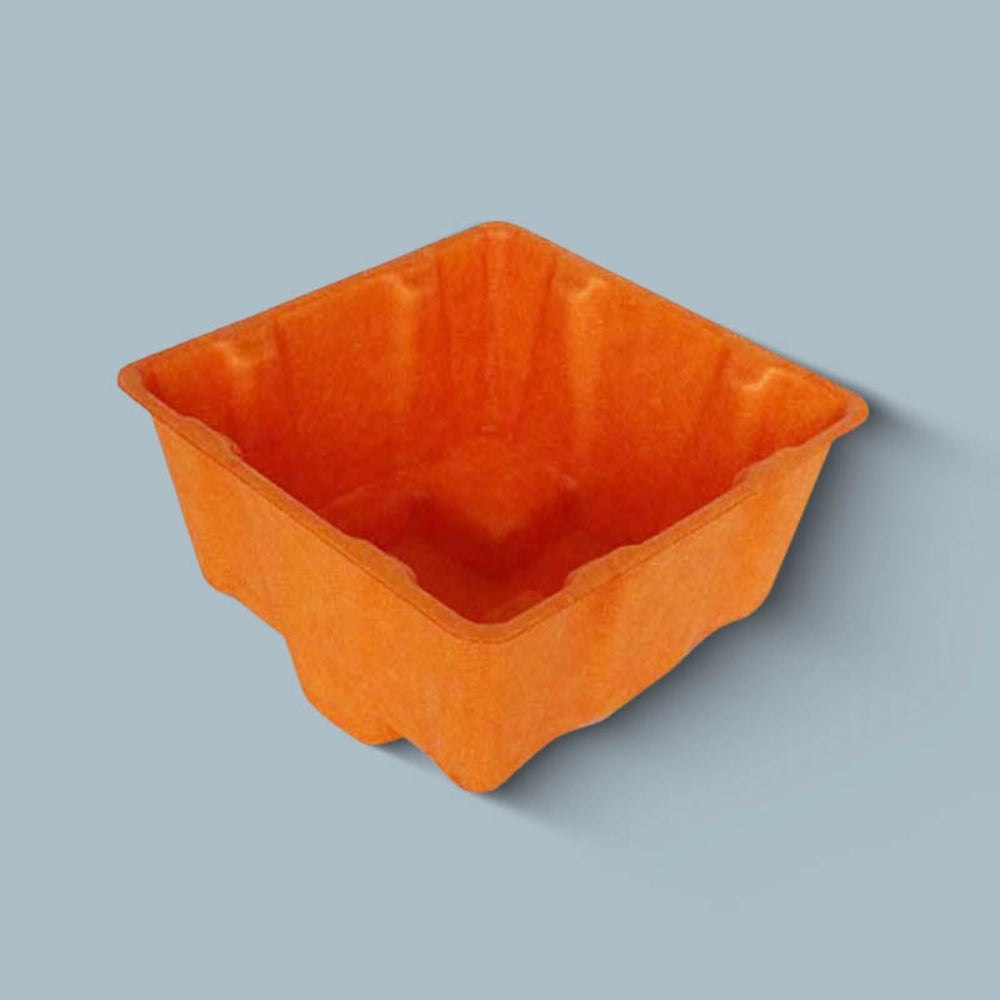Orange Sugarcane Charger Paper Tray - Otarapack