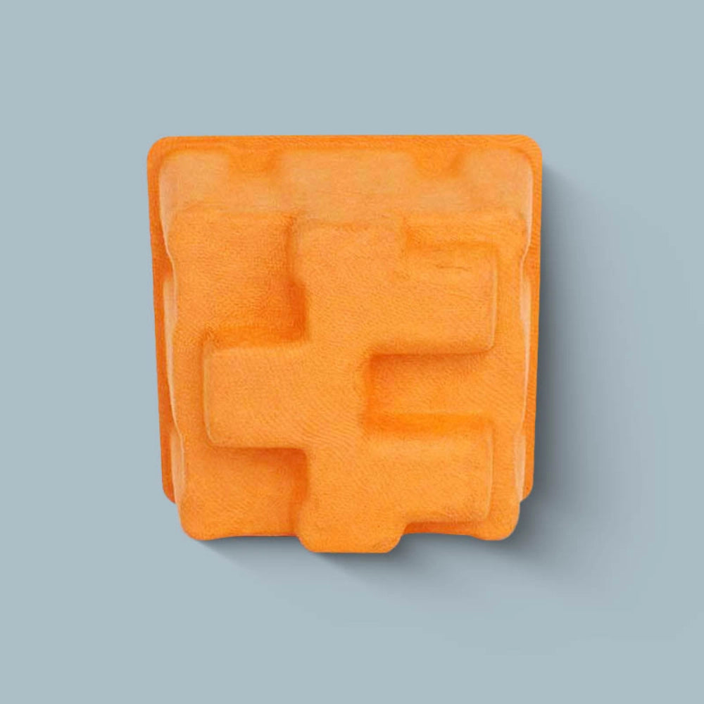 Orange Sugarcane Charger Paper Tray - Otarapack