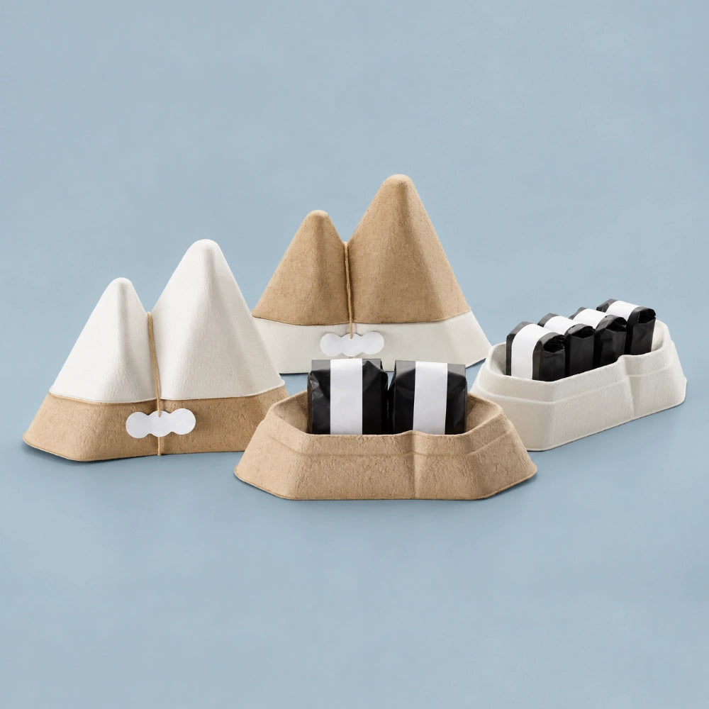 Luxury Snow Capped Mountain Molded Pulp Tea Bulk