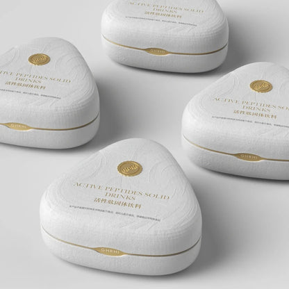 White Triangle Pulp Biodegradable Supplement Packaging - Otarapack