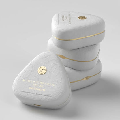 White Triangle Pulp Biodegradable Supplement Packaging - Otarapack