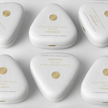 White Triangle Pulp Biodegradable Supplement Packaging - Otarapack