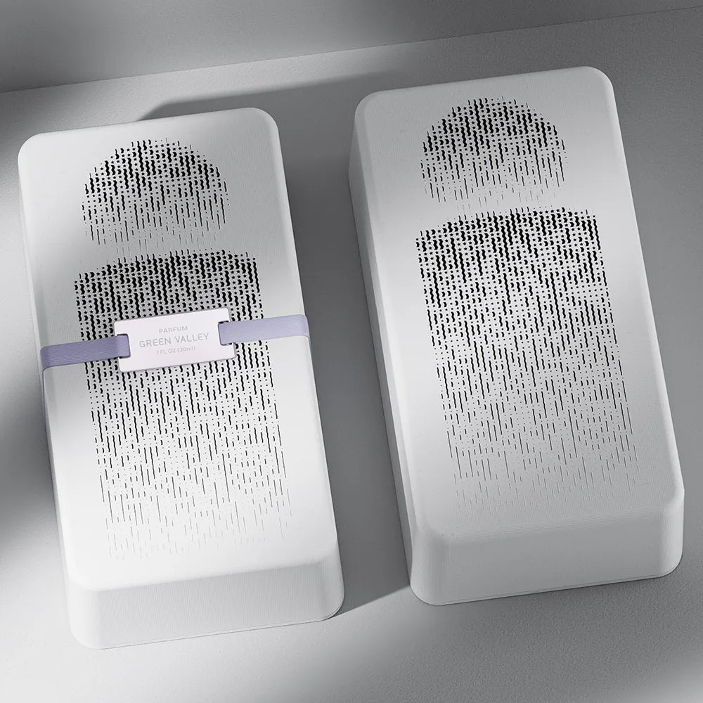 Gradient Halftone Dot Wave Pattern Molded Pulp Perfume Box - Otarapack