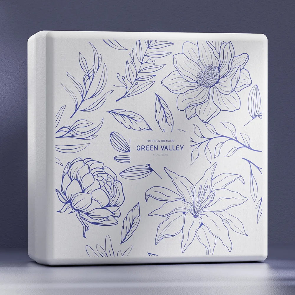 Blue Floral Molded Pulp Perfume Gift Box - Otarapack