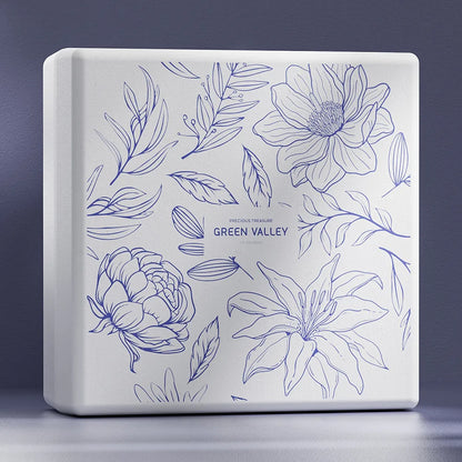 Blue Floral Molded Pulp Perfume Gift Box - Otarapack