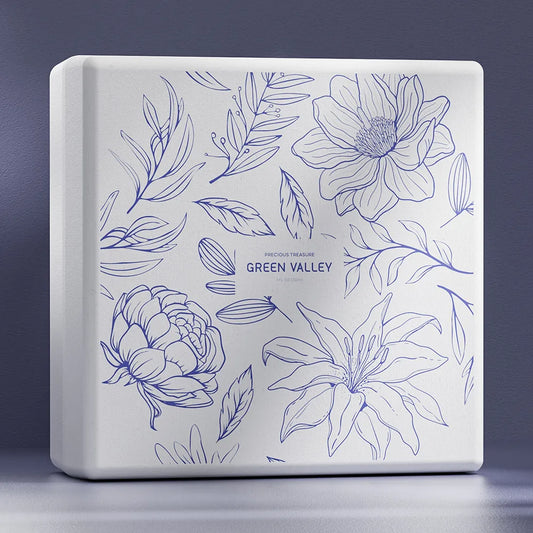 Blue Floral Molded Pulp Perfume Gift Box - Otarapack