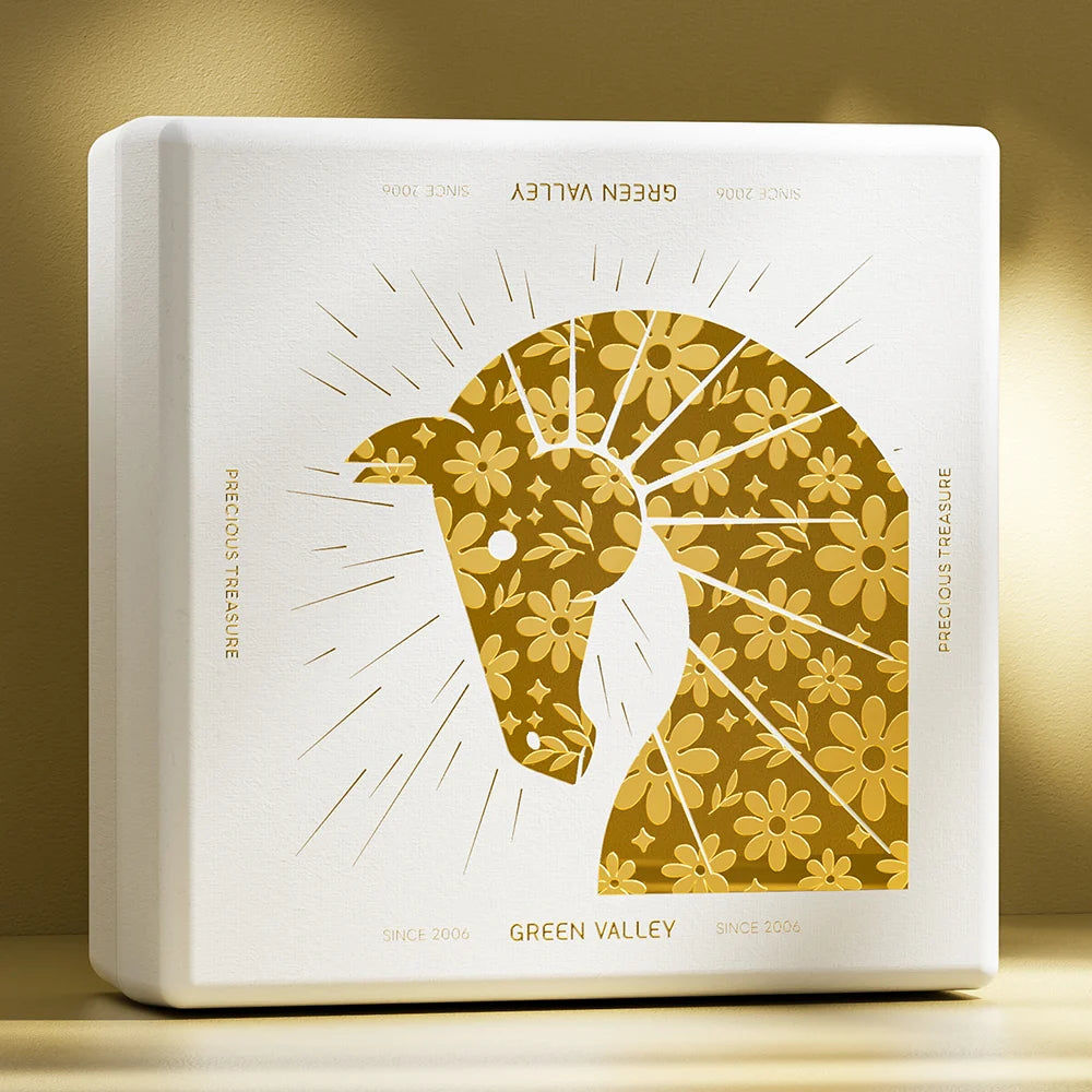 Gold Foil Horse Zodiac Dual Perfume Pulp Box - Otarapack