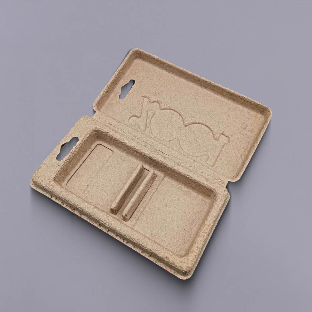 Dry Press Brown Molded Pulp Insert for Power Bank - Otarapack