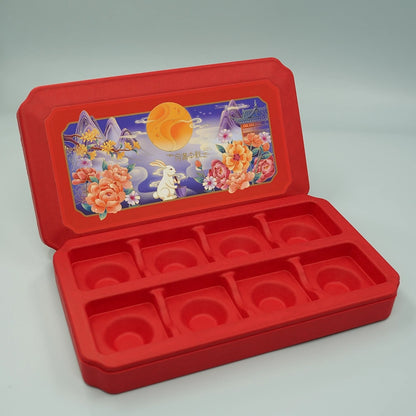 Red Color 8 Slots Mooncake Box - Otarapack