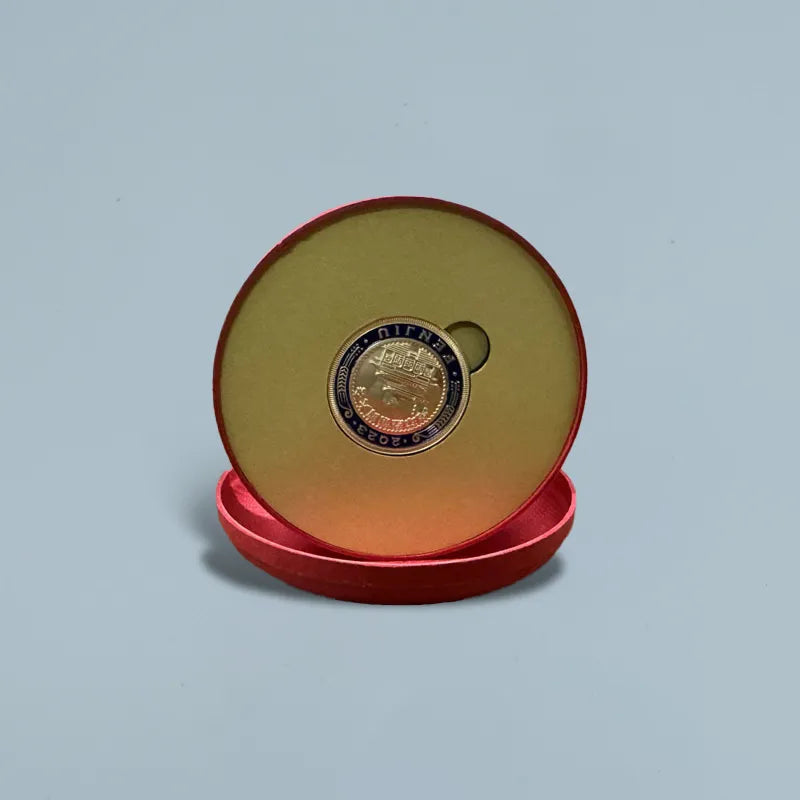 Sustainable Red Commemorative Coin Gift Box - Otarapack