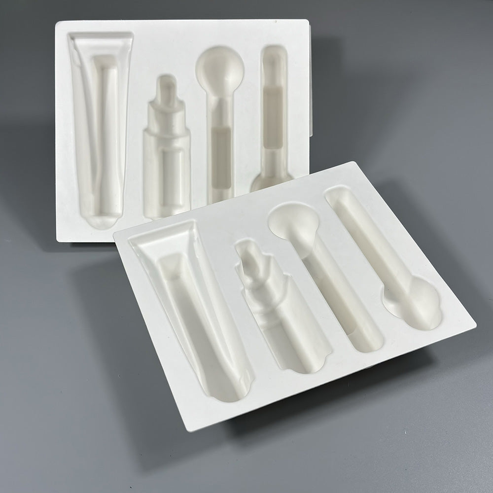 Green Cellulose Molded Pulp Trays For Cosmetics - Otarapack