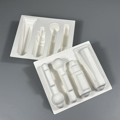 Green Cellulose Molded Pulp Trays For Cosmetics - Otarapack