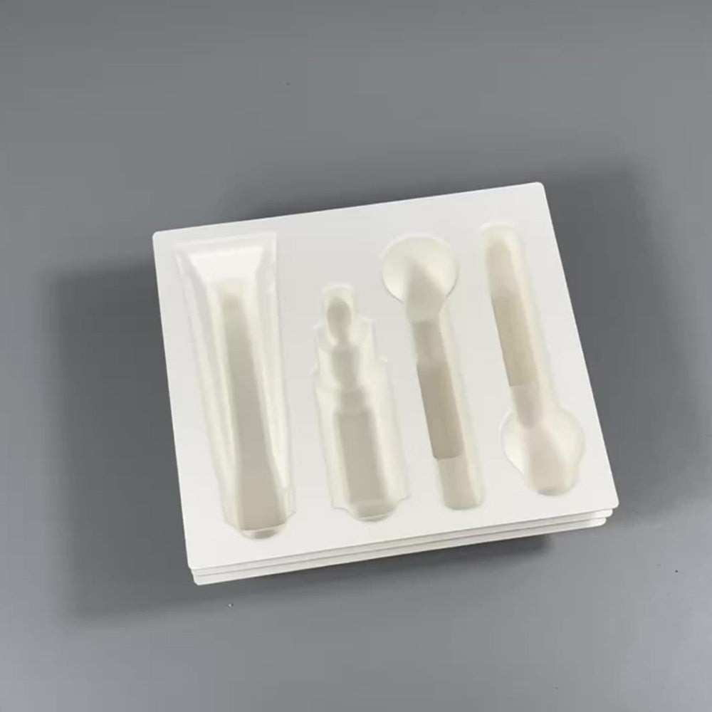 Green Cellulose Molded Pulp Trays For Cosmetics - Otarapack