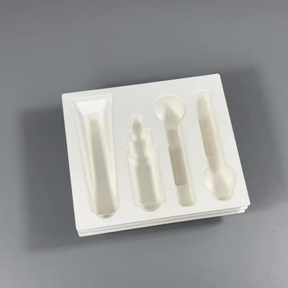 Green Cellulose Molded Pulp Trays For Cosmetics - Otarapack