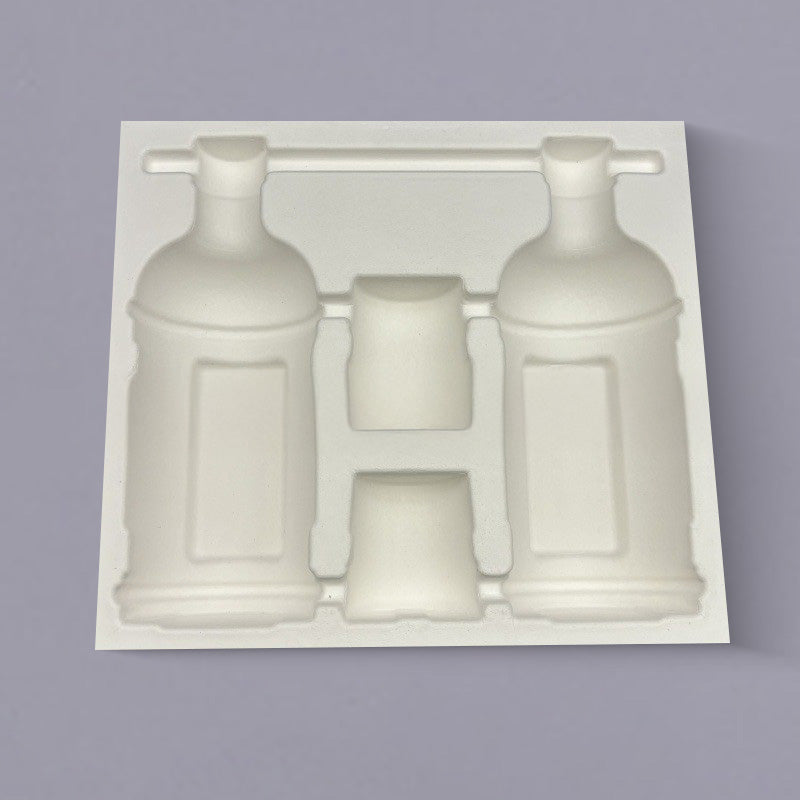 Dry Press Molded Pulp Tray For 750Ml Bottle - Otarapack