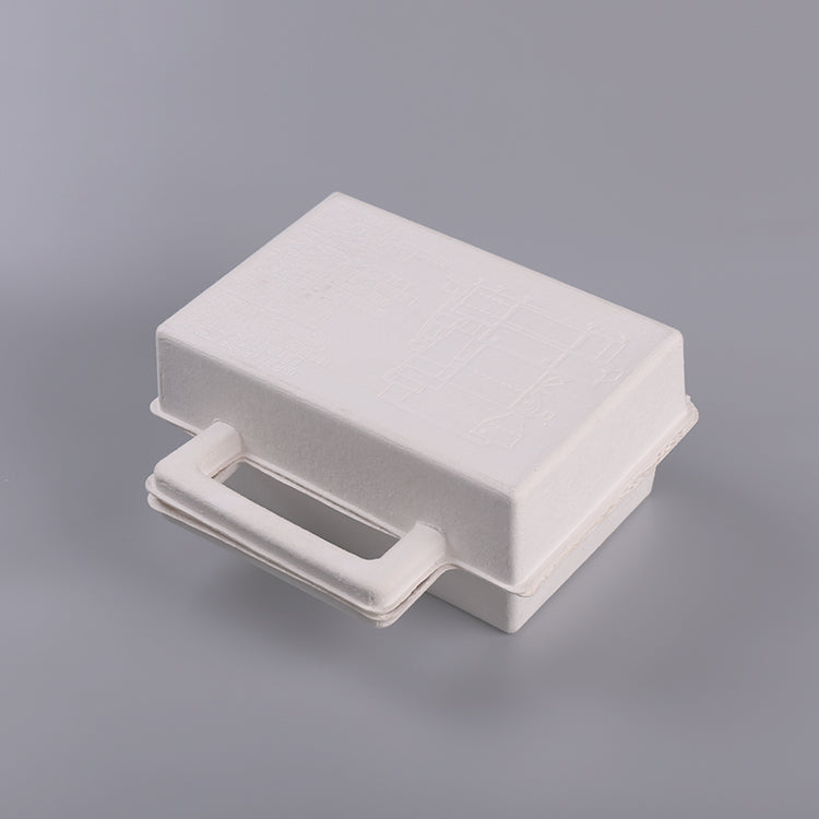 Mould Pulp Suitcase Cosmetic Skincare Packaging Box With Paper Handle - Otarapack